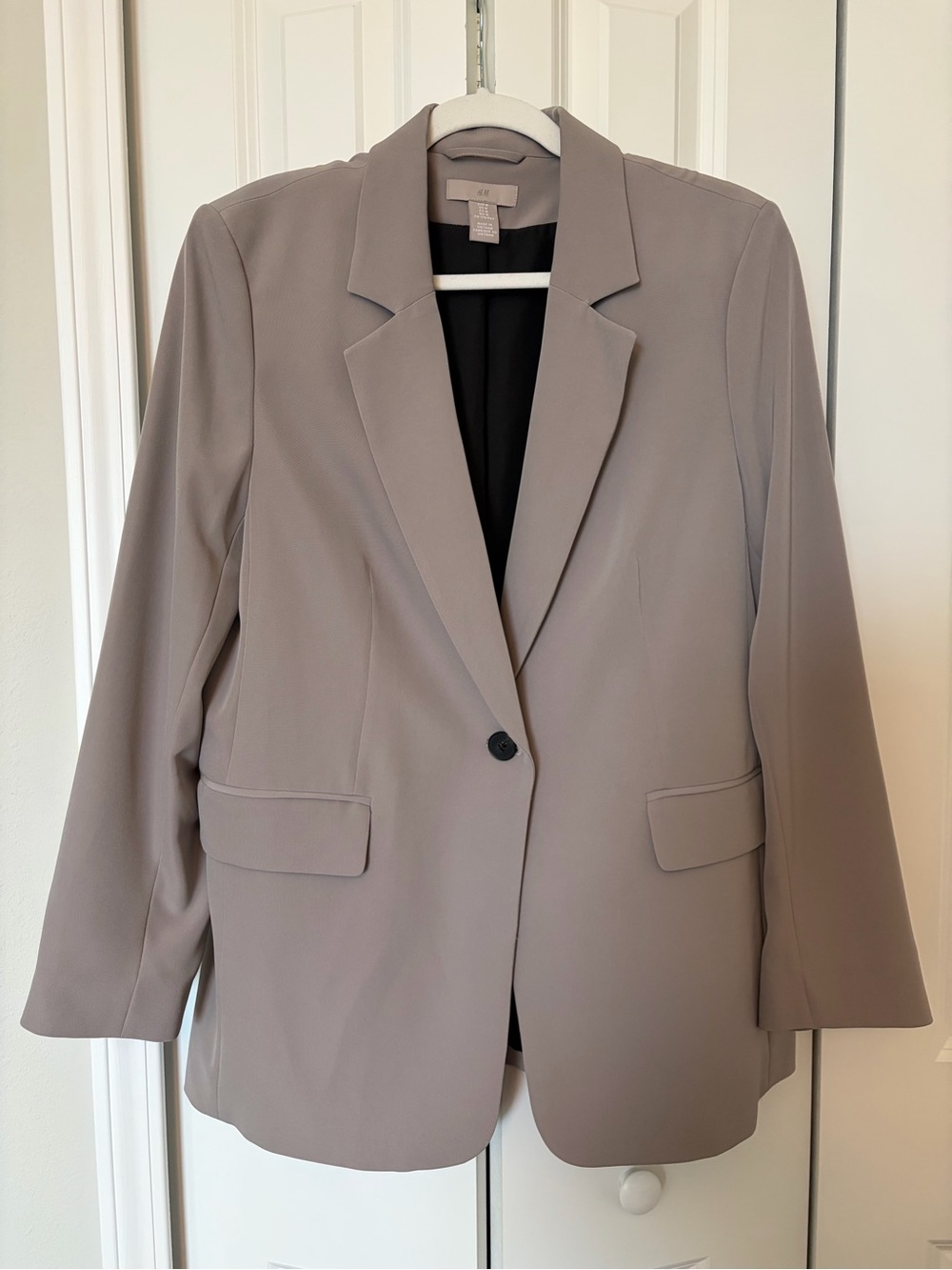 H&M Taupe Single-Button Blazer